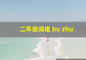 二年级词组 bu zhu